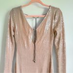 NEW Alix Earle Gold Sequin Open Back Cocktail Midi Dress Size L Photo 15