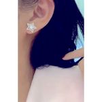 Boutique Large‎ Sparkling Star Earrings | White Gold Plated Silver Photo 14