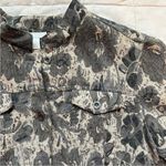 Charter Club Grey & Cream Floral Tapestry Coastal Grannycore Trucker Jacket - XL Photo 3