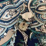 Roz & Ali  Paisley Blouse Tie Front Long Sleeve Button Down Top 3X‎ Office Church Photo 6