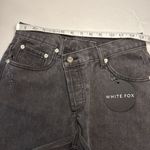 White Fox Boutique White Fox Asymmetrical Waistband Let’s Go Shorts Black Acid Denim, Size XS Photo 2