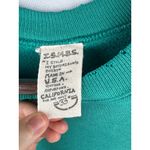 Women’s I.S.M.B.S Medium Teal Crewneck w/ Smiley Face Embroidery Green Photo 3