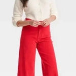 Universal Threads Universal Thread Bright Red Wide-Leg Pants Photo 0