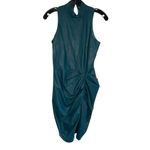 Amanda Uprichard  Wade Dress in Pine XSmall New Womens Vegan Faux Leather Photo 3