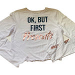 Modern Lux Ok, But First Presents Holiday Long Sleeve Crop Top Photo 0