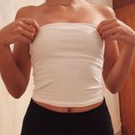 Silence + Noise White Bandeau Crop Top “” Photo 0