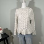 Philosophy White Cable Knit Sweater M Fisherman Core Photo 1