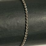 Women’s vintage dainty double‎ wire twisted silver bangle bracelet one size Photo 0