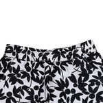 J.Crew  Womens Pull‎ On Shorts Size 00 Black White Floral Elastic Waist 26X3" Photo 1