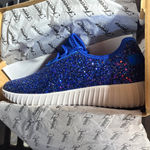 Forever New Blue glitter sneakers with white Photo 1