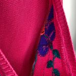 Jaclyn Smith Vintage Pink Floral Knit Cardigan Sweater Women's Size Medium M Photo 2