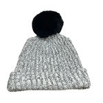 Love Your Melon Smiley Black Knit Beanie w/ Removable Puff Unisex Photo 5