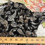 J. Jill women’s sz medium black floral paisley long sleeve pullover shirt dress Photo 5