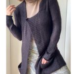 Eileen Fisher Midi Cardigan Sweater Brown Size Small Mohair Wool Layering Fall Photo 0