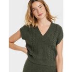 Universal Threads Universal Thread Green Cotton Blend Cable Knit Fisherman Sweater Vest XL New nwt Photo 1