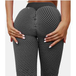 Halara  Black Honeycomb Butt Scrunch Stretchy Leggings Size XS Photo 3