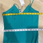 Fleur Du Mal front ribbed snap jersey dress NWT Green Photo 9