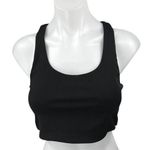 Quince Black Sleeveless Racerback Cami Yoga Gym Sports Bra Crop Tank Top Size M Size M Photo 0