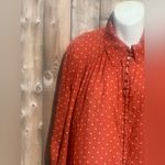 Free People  Terracotta Kennedy polka Dots blouse Photo 7