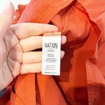 Nation Ltd Everly Frilly Ruffle Strap Tiered Cotton Midi Dress Cayene Red Small Photo 5