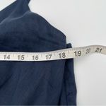 Reiss Kay Tie Detail Navy Linen MIDI Dress Size 12 Quiet Luxury Preppy Wedding Photo 13