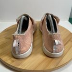 Vionic  Beach Women 10 Orange White Malibu Casual Canvas Shoes Slip On Terry Photo 2