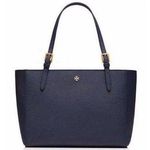 Tory Burch York Buckle Tote Bag navy gold hardware Photo 0