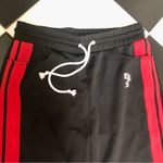 The Kooples NWOT Sport Black Midi Skirt Stripes Drawstring Elastic Waistband szM Photo 1