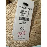 Talbots  Embroidered Raffia Straw Hat Turqoise Adjustable NWT Photo 8