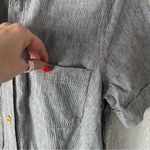 SEESUN Tanhoni Linen Cotton Shirt Dress In Color Whiblack Size L White Size L Photo 6