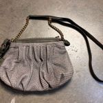 Y2k B. Makowsky gray/tan leather snake, print shoulder bag Gray Photo 0