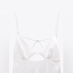 ZARA Dress Mini Satin Lingerie Effect White Wedding Bridal Shower Vacation Summer Photo 8