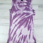 NWOT Point Sportswear Ribbed Tie Dye Lavender Purple Streak Tank Top Size Small Photo 0