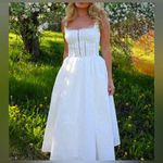 House Of CB  Perle White Lace Midi Dress XS Photo 4