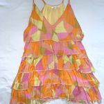 Colorful Ruffle Dress Orange Size M Photo 0