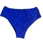 SheIn  Swim Bottom High Cut Leg Lined Stretch Bikini Royal Blue L Photo 0