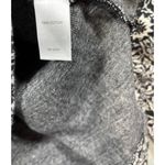 J.Jill  Black White Floral Pattern Long Sleeve‎ Top Sweater L 100% Cotton Photo 3