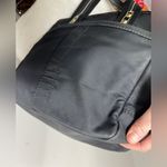 Coach  Hampton Zip Tote Bag F10695 Black Nylon Turquoise Trim Photo 9