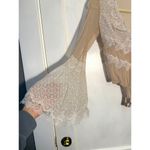 Victoria's Secret  Nude Mesh White Lace Teddy Bodysuit Photo 2