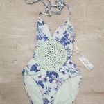 frankie's bikinis ๐๐ Poppy One Piece Swimsuit ~ Hawaiian Mist Crochet S NWT Photo 8