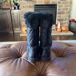 Tory Burch  Joey Leather Rabbit Fur Lined Boots Photo 6