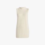 Another Tomororw cashmere MOCK NECK SLEEVELESS SWEATER White Size XL Photo 1