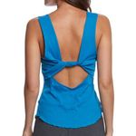 Free People Pfeiffer Twist Back Ribbed Tank - Blue - XS Photo 1