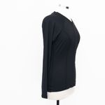 Sea Level Swim. Zip Long Sleeve Rashguard Top. Black Size 10 Photo 2