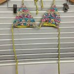 Xhilaration Yw floral fringe triangle bikini top Photo 1