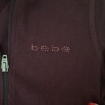 Bebe Y2K BNWOT  logo zip up track jacket size XS rare burgundy rhinestones Photo 2