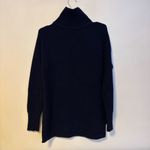 Banana Republic  Merino Extra Fine Wool Blend Turtleneck Sweater Navy Blue Small Photo 1