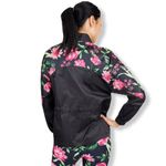 Juicy Couture Juicy by  Lightweight Black Pink Floral Zip Up Track Jacket sz XS Photo 2