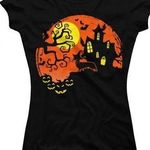 Design By Humans Women’s Dachshund Dog Halloween Party Tee Size Medium NWOT Gray Photo 0
