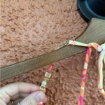 No Boundaries  Junior Size Small Pink Orange Yellow Beaded Halter Mini Dress Photo 2